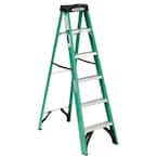 6 ft. Fiberglass Step Ladder with 225 lb. Load Capacity Type II Duty Rating