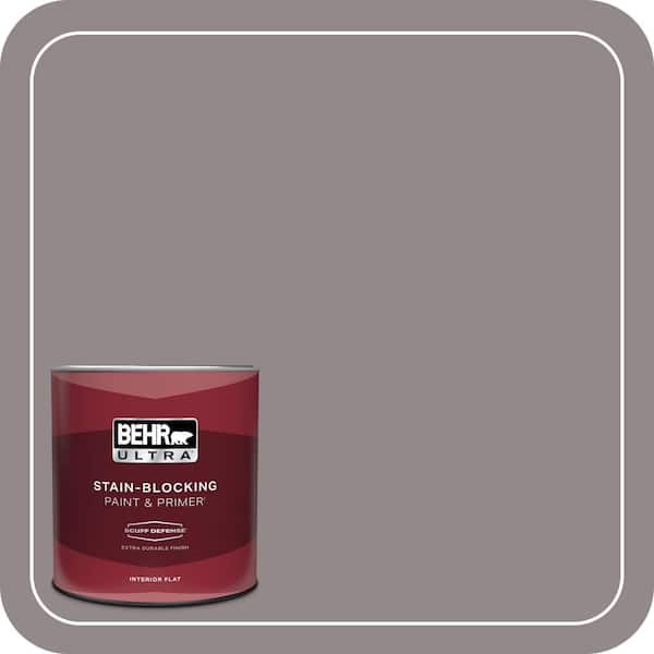 BEHR ULTRA 1 qt. #PPU17-16 Polished Stone Extra Durable Flat Interior Paint & Primer