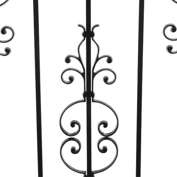 Grisham 36 in. x 80 in. 409 Series Spanish Lace Steel Black