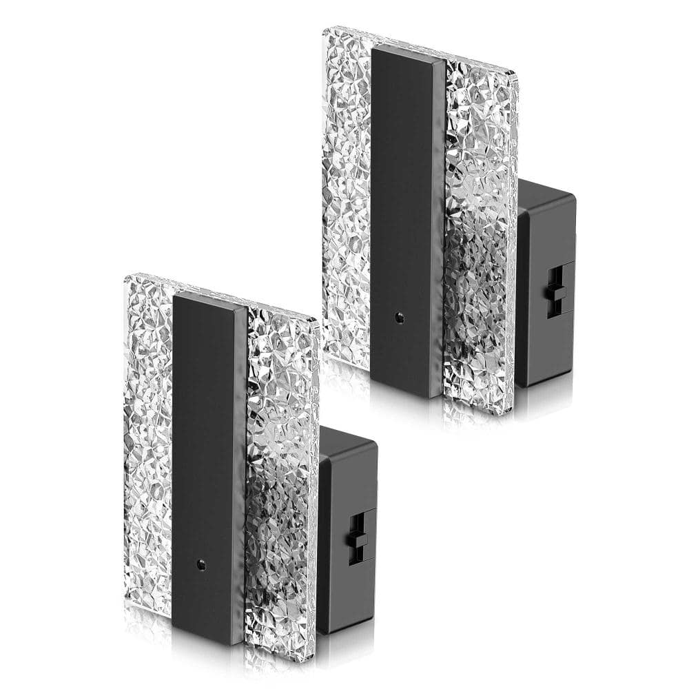 2 - Pack Modern Square Plug - in Night Lights, Integrated LED, Crushed Stone Acrylic, Dimmable for Home price history on PriceWatchPro