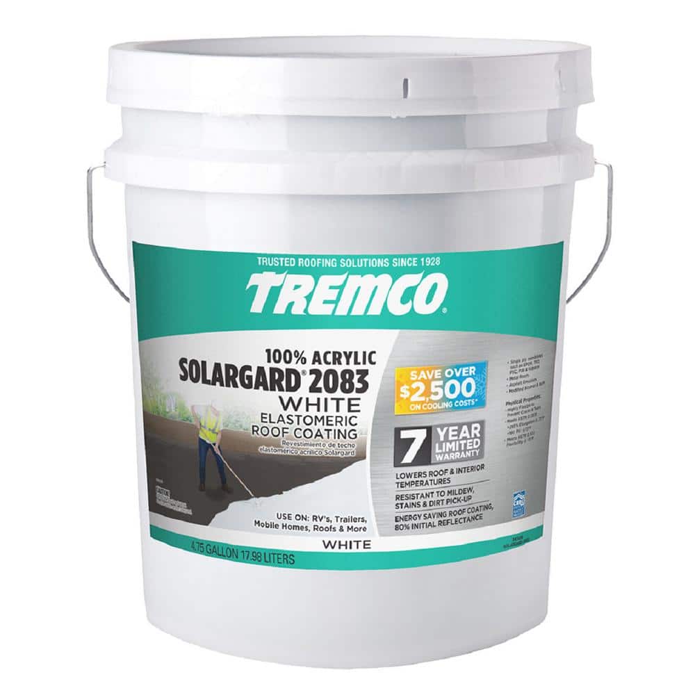 Reviews For Tremco 475 Gal Solargard 2083 Acrylic Elastomeric Roof Coating - 347426 - The Home Depot