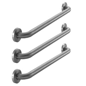 24 in. Grab Bar Combo in Brushed Stainless Steel (3-Pack)