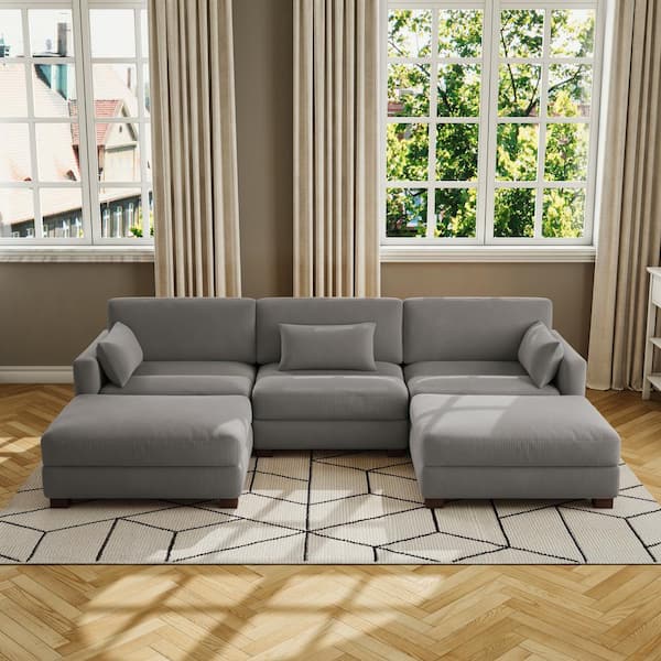5 piece u shaped sectional discount