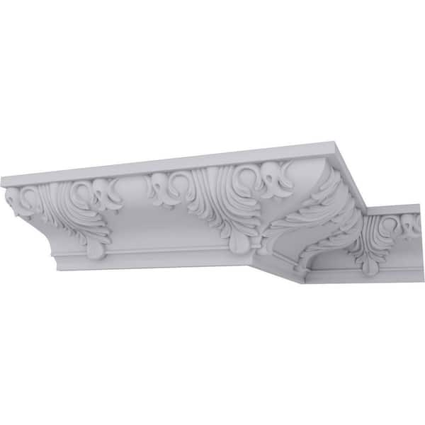 Ekena Millwork 7 in. x 8-3/4 in. x 94-1/2 in. Polyurethane Alexandria Crown Moulding