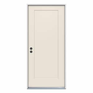 36 in. x 80 in. 1-Panel Craftsman Primed Steel Prehung Right-Hand Inswing Front Door