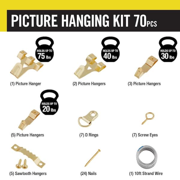 Picture Hanging Kit 70-Piece