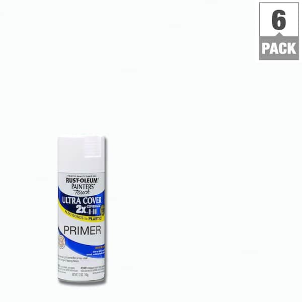 Rust-Oleum Painter's Touch 2X 12 oz. Gloss White Primer General Purpose Spray Paint (6-Pack)