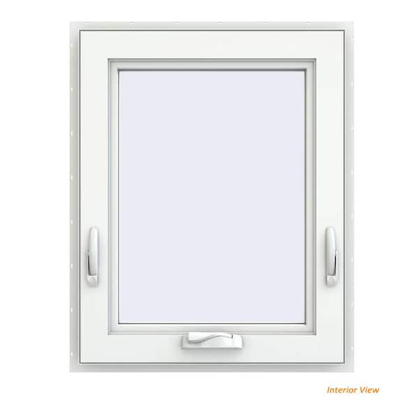 29.5 in. x 35.5 in. V-4500 Series White Vinyl Awning Window with Fiberglass Mesh Screen