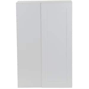 Cambridge White Shaker Assembled Blind Wall Corner Cabinet with 1 Soft Close Door (27 in. W x 12.5 in. D x 42 in. H)