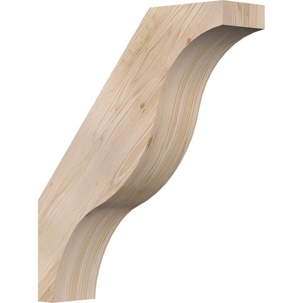 Ekena Millwork 5 1/2"W x 22"D x 26"H Funston Smooth Knee Brace, Douglas Fir