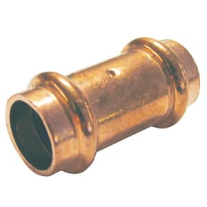 1 in. Copper Press x Press Pressure Coupling with Dimple Stop