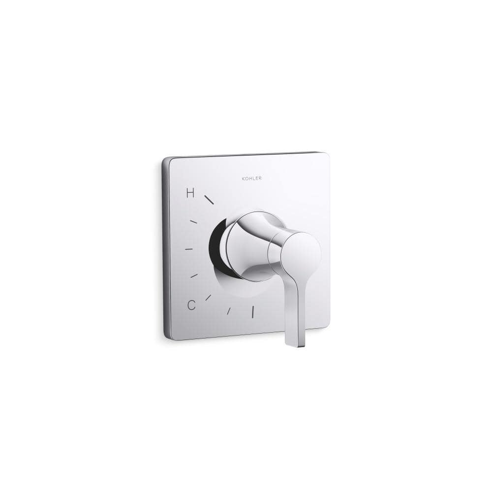 KOHLER Venza 1Handle PressureBalancing Valve Trim in Polished Chrome