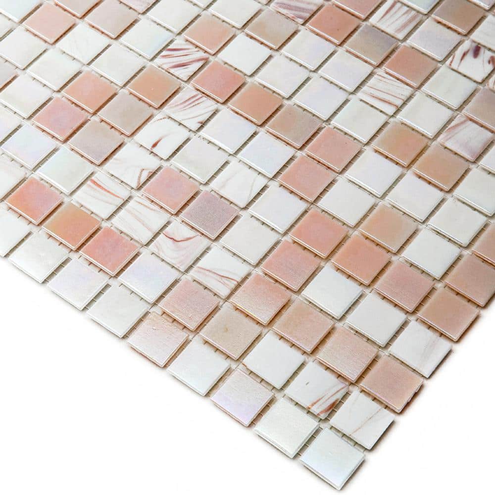 Tuscan Beige and White Glass Mosaic Tile for Wall and Floor