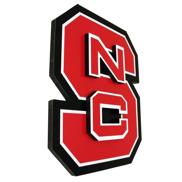 Unbranded 14 in. 3D Decorative North Carolina State University Team Logo Wall Decor