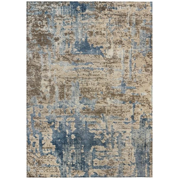 Chantille Machine Washable Indoor/Outdoor Abstract ACN2750 Brown 9 ft. x 12 ft. Area Rug