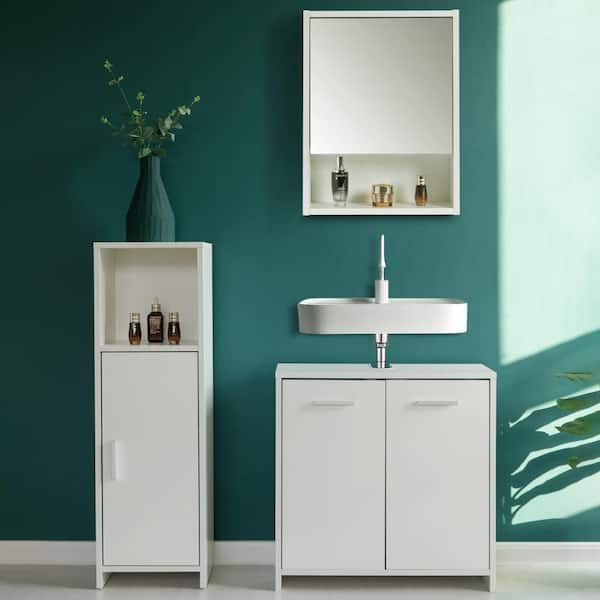 Non Pedestal Bath Under Sink Vanity Cabinet Stockholm Oak