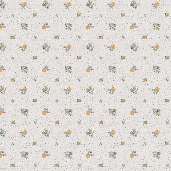 Laura Ashley Claudia's Friend Pale Ochre Yellow Removable Wallpaper Sample