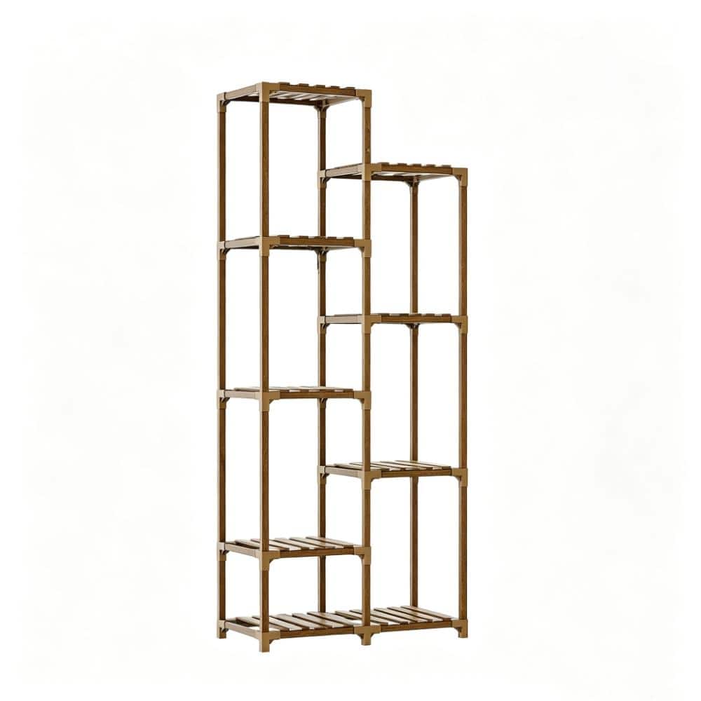 54.5 in. H Wood Plant Stand Indoor Outdoor 9 Tier Tall Large Wood Plant Shelf price history on PriceWatchPro