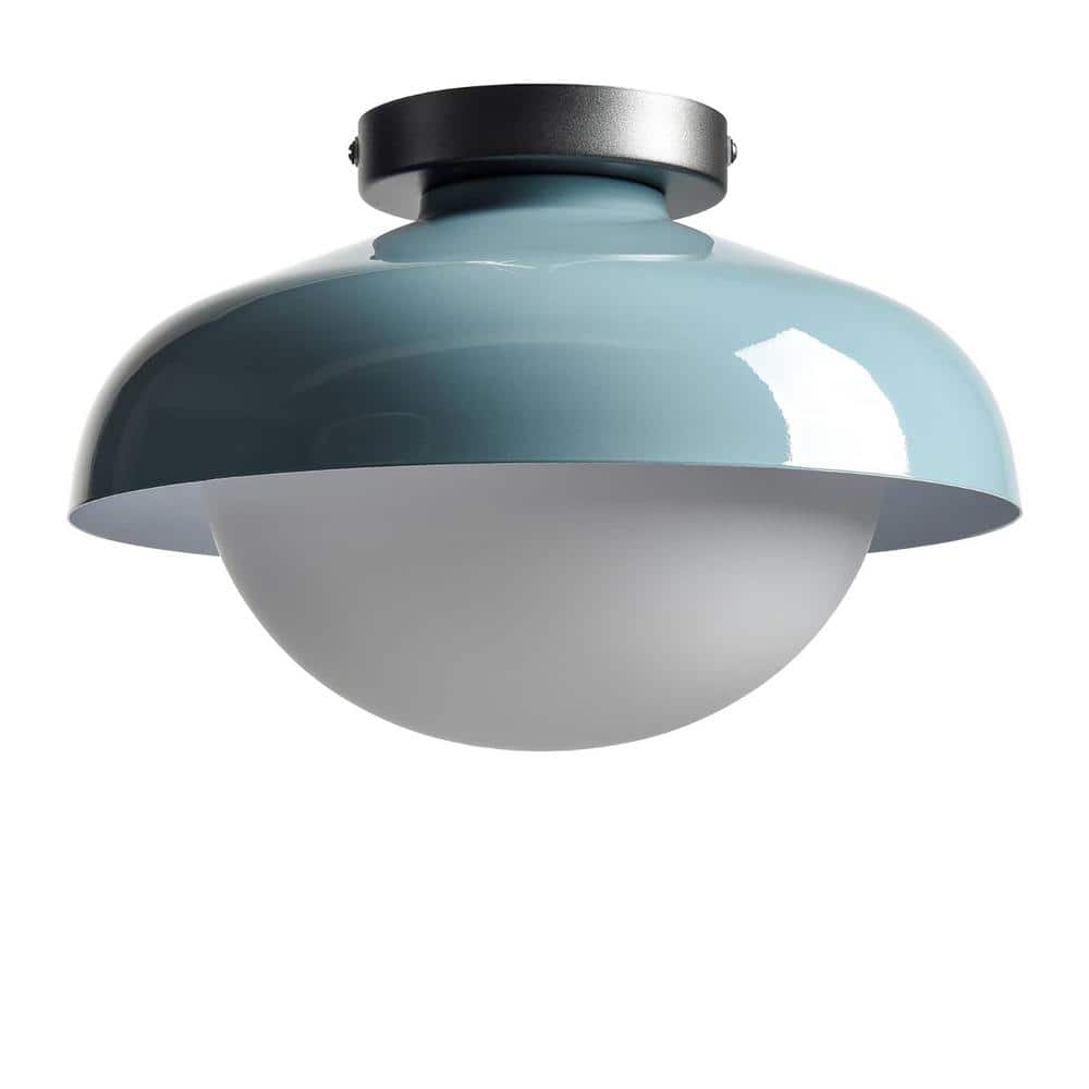 13.8 in. 1-Light Blue Flush Mount with No Glass Shade and No Bulbs Included 1-Pack price history on PriceWatchPro