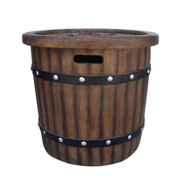 Dark Brown 25 in. Round Propane MGO Fire Pit