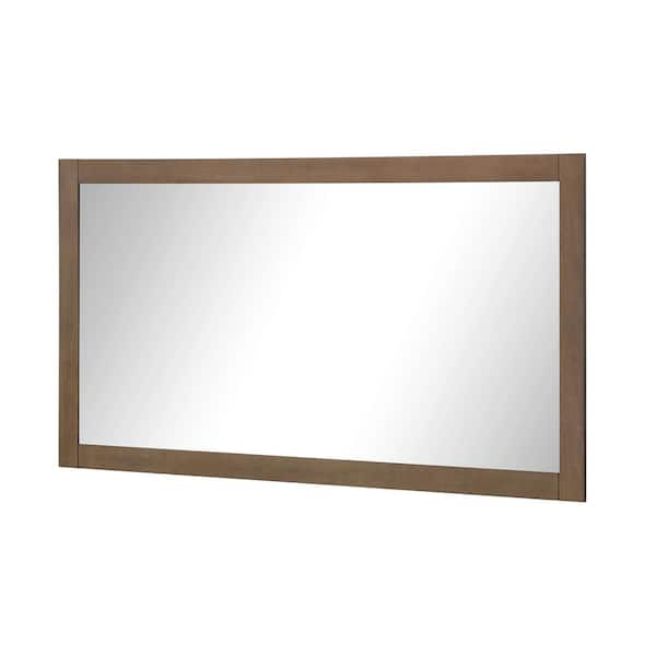 Kordite 60 in. W x 32 in. H Rectangular Framed Wall Mount Bathroom Vanity Mirror in Almond Latte