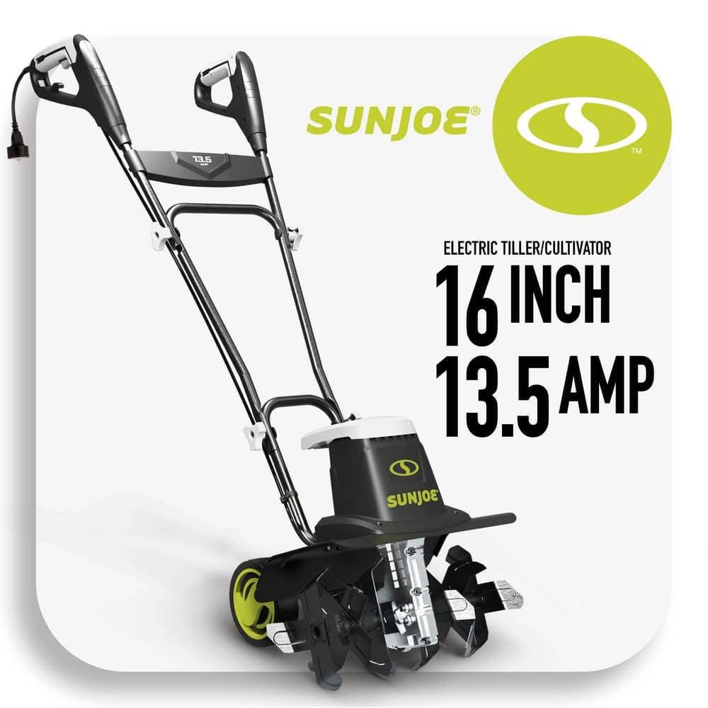 Sun Joe 13.5 Amp 16 in. Electric Tiller/Cultivator with 5.5 in