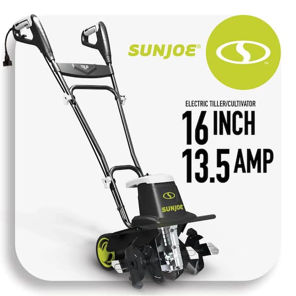 Sun Joe 13.5 Amp 16 in. Electric Tiller/Cultivator with 5.5 in. Wheels