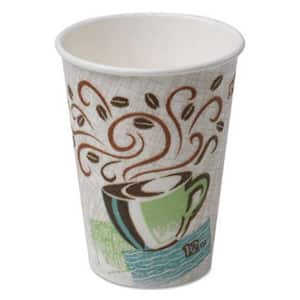PerfecTouch 12 oz. Disposable Paper Cups, Hot Drinks, Coffee Haze Design, 25 Sleeve, 20 Sleeves/Carton