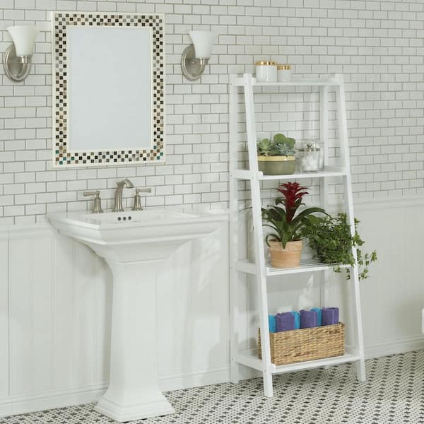 Ladder Bathroom Spacesaver- White - Top Notch DFW, LLC