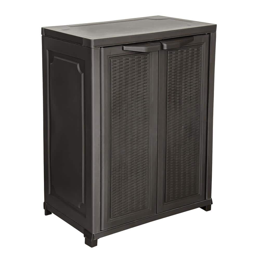 27.96 in. W x 37.40 in. H x 17.72 in. D Resin 3-Shelf Freestanding Cabinet 