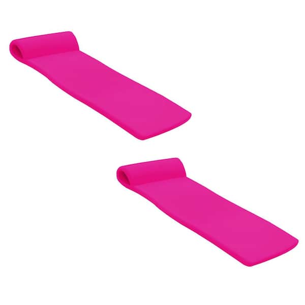 TRC Recreation Sunsation 1.75 in. Swimming Pool Foam Floating Mattress, Pink (2-Pack)