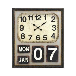 Adjustable Calendar Dated Rustic Analog Clock