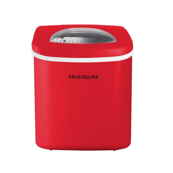 Frigidaire 10 in. wide 26 lbs. Freestanding Bullet Ice Maker in Red