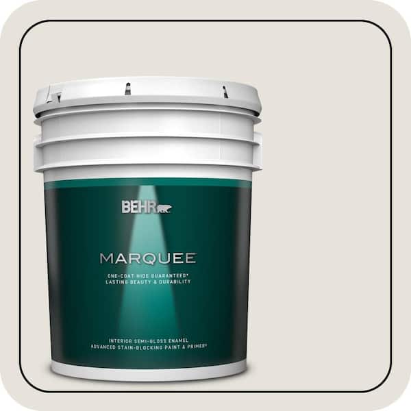 BEHR MARQUEE 5 gal. Home Decorators Collection #HDC-NT-21 Weathered White Semi-Gloss Enamel Interior Paint & Primer
