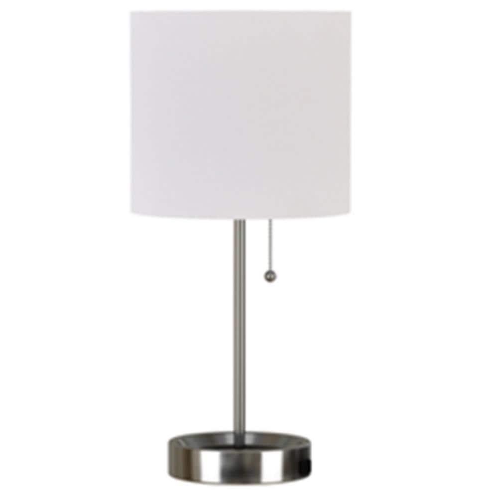 In Brushed Nickel Table Lamp, 17 Inch Table Lamps