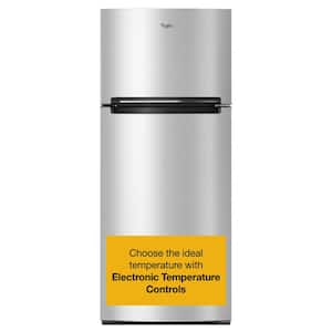 28 in. 17.64 cu. ft. Wide Top Freezer Refrigerator in Stainless Steel with EZ Connect Ice Maker Compatibility