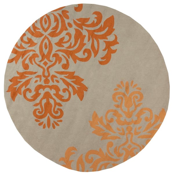Artistic Weavers Vesuvius Burnt Orange 8 ft. x 8 ft. Round Indoor/Outdoor Area Rug
