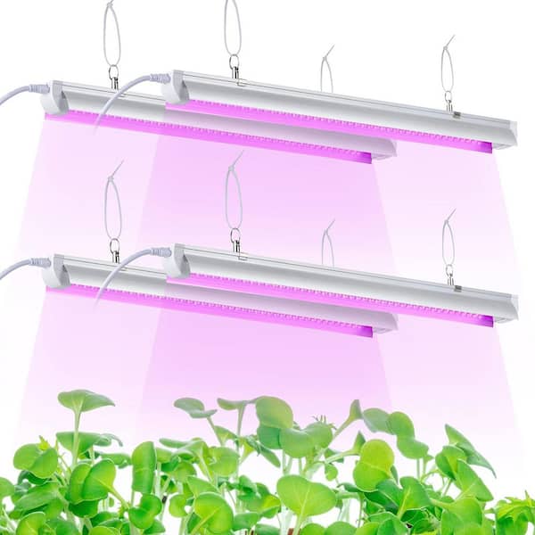 4-Pack LED Grow Light for Indoor Plants, Full Spectrum 180W, Super Bright T8 4ft Plant Light for Greenhouse
