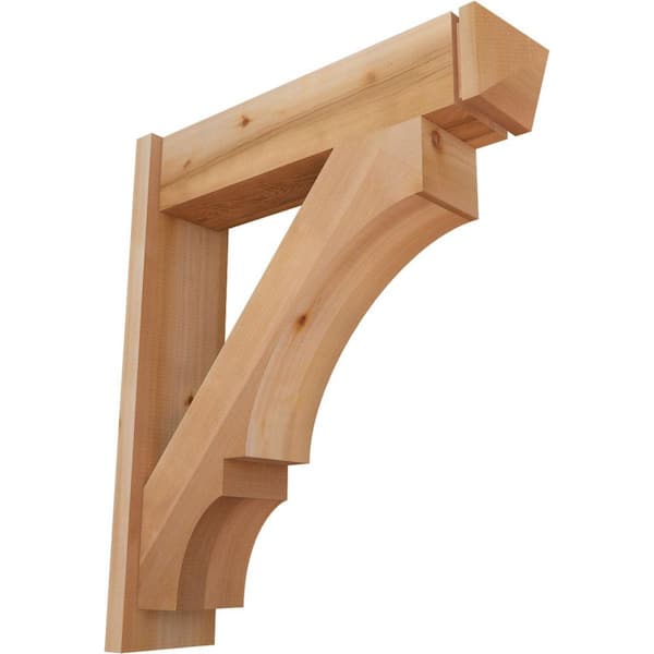 Ekena Millwork 8 in. x 34 in. x 30 in. Balboa Arts and Crafts Smooth Western Red Cedar Outlooker