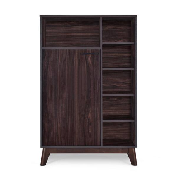 Noble House Ayres Walnut Multi-Functional Cabinet