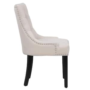 Mason Beige Tufted Wingback Dining Chair
