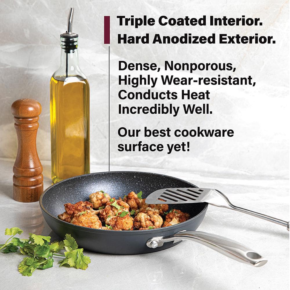 Professional 2-Piece Aluminum Nonstick Fry Pan Set with Ceramic Coating