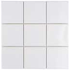 Twist Square White Ice 11-3/4 in. x 11-3/4 in. Ceramic Mosaic (9.79 sq. ft. /Case)
