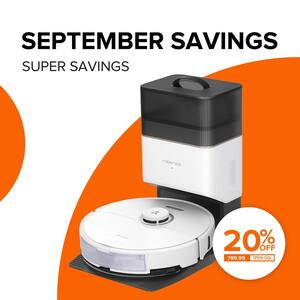 S8 Plus-WHT Self-Emptying Robot Vacuum with Sonic Mopping, 6000PA Suction, LiDAR Navigation, Multisurface in White