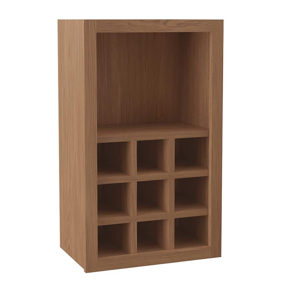 Sinclair 18 in. W x 12 in. D x 30 in. H Assembled Wall Flex Microwave or Shelving Kitchen Cabinet in Shaker Saddle Oak