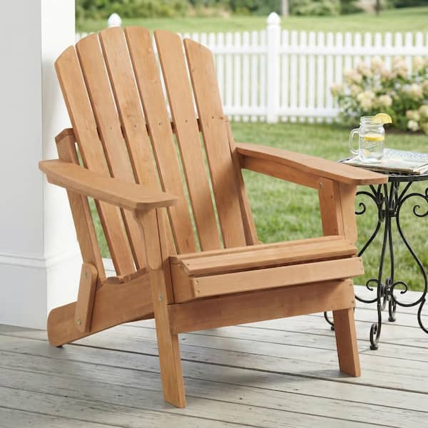 Teak Wood Adirondack Chair, Patio Seating Wooden Chair, Weather