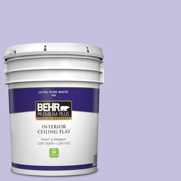 BEHR PREMIUM PLUS 5 gal. #630A-3 Weeping Wisteria Ceiling Flat Interior Paint