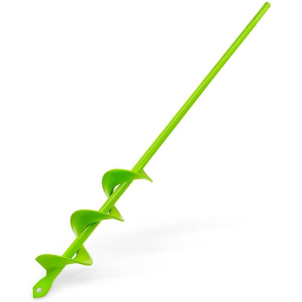 16.5 in. Bulb Planter Auger Drill Bit 1.6 in. Diameter Steel for Precise Flower and Vegetable Planting