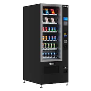 39 in. Refrigerated Vending Machine, 36 Slots With Bill Acceptor in Black, 35 cu. ft.