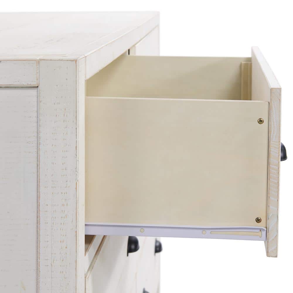 Driftwood White Pine 6-Drawer Double Nursery Dresser